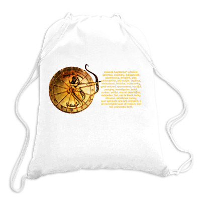 Sagittarius Sign Zodiac Horoscope Astrology Zodiac T-shirt Drawstring Bags Designed By Arnaldo Da Silva Tagarro