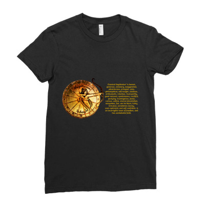 Sagittarius Sign Zodiac Horoscope Astrology Zodiac T-shirt Ladies Fitted T-shirt Designed By Arnaldo Da Silva Tagarro