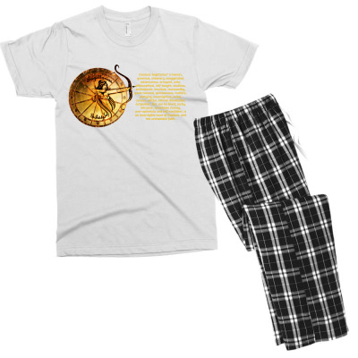 Sagittarius Sign Zodiac Horoscope Astrology Zodiac T-shirt Men's T-shirt Pajama Set Designed By Arnaldo Da Silva Tagarro
