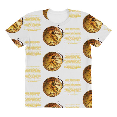 Sagittarius Sign Zodiac Horoscope Astrology Zodiac T-shirt All Over Women's T-shirt Designed By Arnaldo Da Silva Tagarro