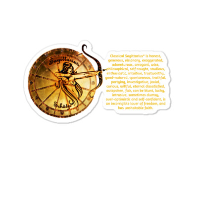 Sagittarius Sign Zodiac Horoscope Astrology Zodiac T-shirt Sticker Designed By Arnaldo Da Silva Tagarro