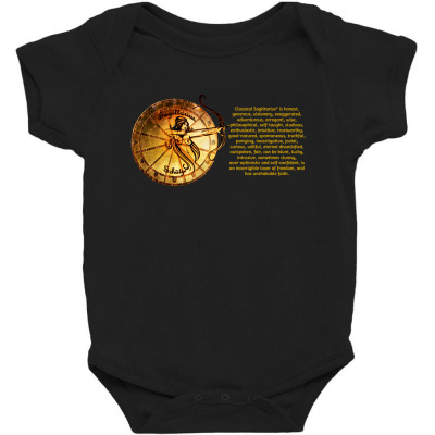 Sagittarius Sign Zodiac Horoscope Astrology Zodiac T-shirt Baby Bodysuit Designed By Arnaldo Da Silva Tagarro