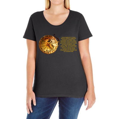Sagittarius Sign Zodiac Horoscope Astrology Zodiac T-shirt Ladies Curvy T-shirt Designed By Arnaldo Da Silva Tagarro