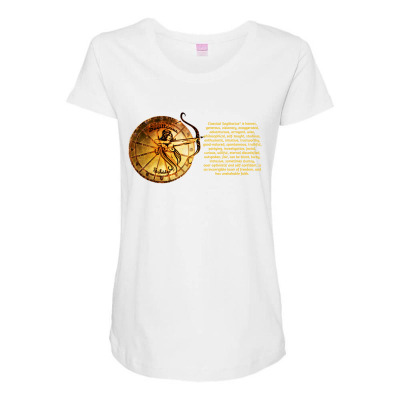 Sagittarius Sign Zodiac Horoscope Astrology Zodiac T-shirt Maternity Scoop Neck T-shirt Designed By Arnaldo Da Silva Tagarro