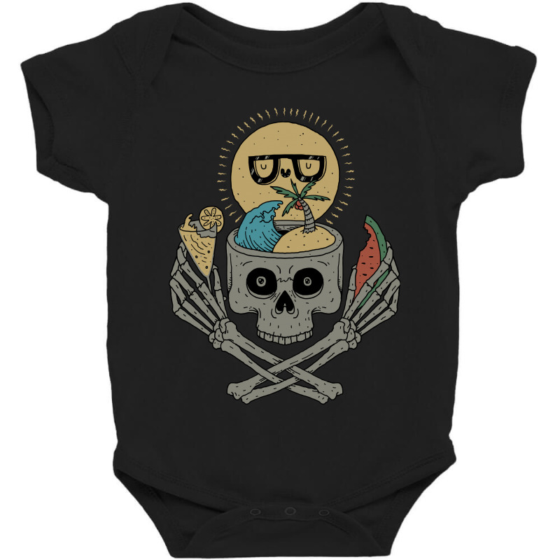 Summer Skull Baby Bodysuit by Quilimo | Artistshot