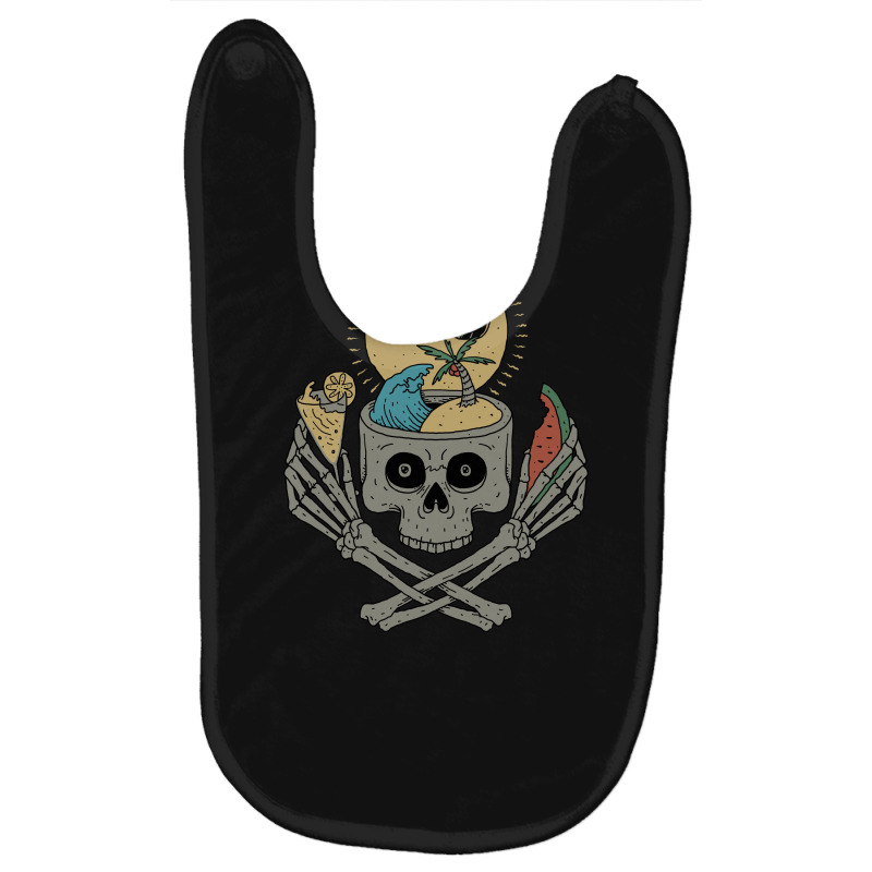 Summer Skull Baby Bibs by Quilimo | Artistshot