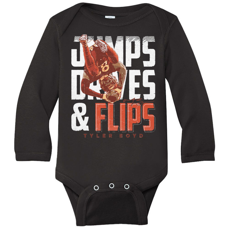 Tyler Boyd Flip Celebration Long Sleeve Baby Bodysuit | Artistshot