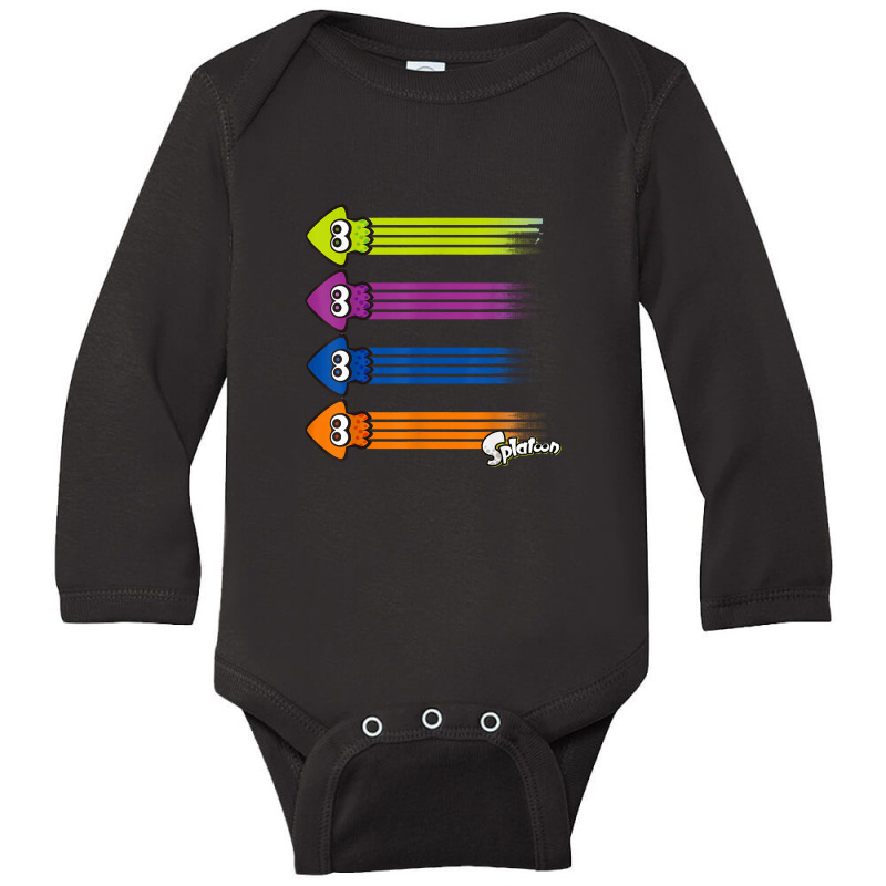 Splatoon Inkling Teams Squid Color Streaks Long Sleeve Baby Bodysuit | Artistshot