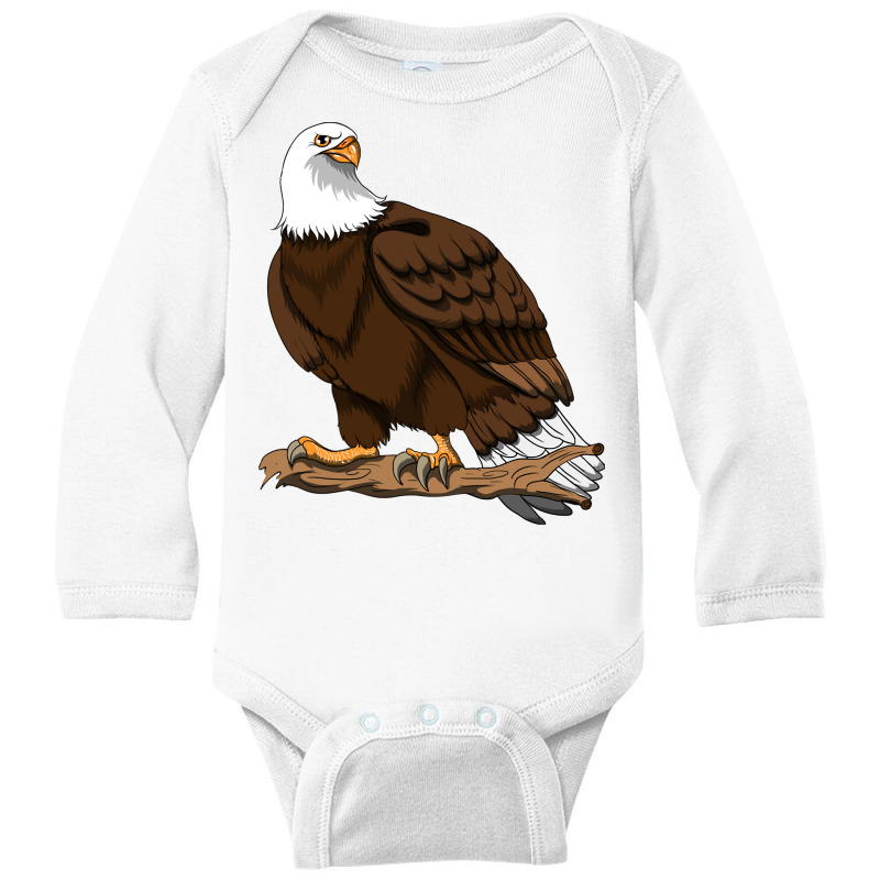 Eagle Stone Eagle Sea Eagle Fish Eagle Gripper Bird Bird Of Pullover H Long Sleeve Baby Bodysuit by kadrienstang | Artistshot