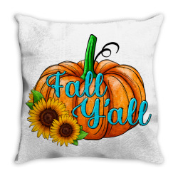 fall y'all pumpkin Throw Pillow | Artistshot