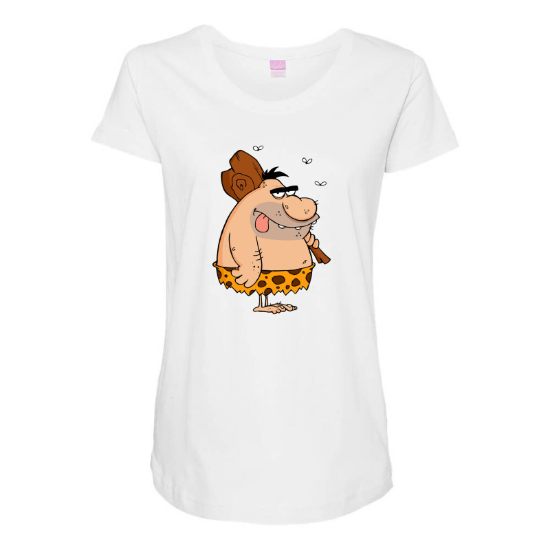 Caveman Maternity Scoop Neck T-shirt by airlagga | Artistshot