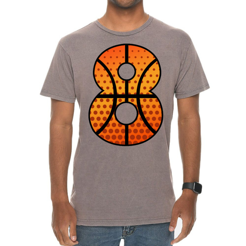 Basketball Number Eight Vintage T-Shirt by nbobatiga | Artistshot