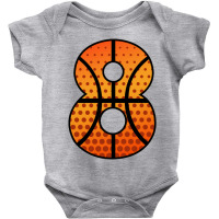 Basketball Number Eight Baby Bodysuit | Artistshot