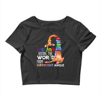 Autism Autistic Giraffe Autism Seeing The World From Different Angle Crop Top | Artistshot