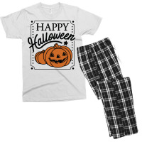 Happy Halloween Pumpkins Men's T-shirt Pajama Set | Artistshot