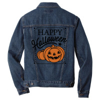 Happy Halloween Pumpkins Men Denim Jacket | Artistshot