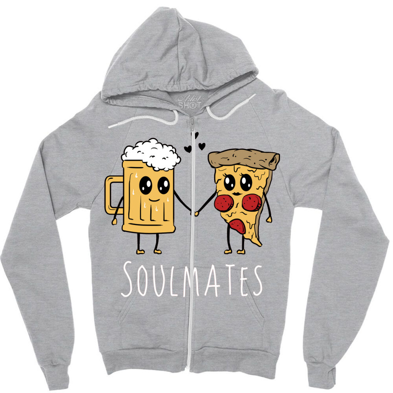 Soulmates Zipper Hoodie by Robertos | Artistshot