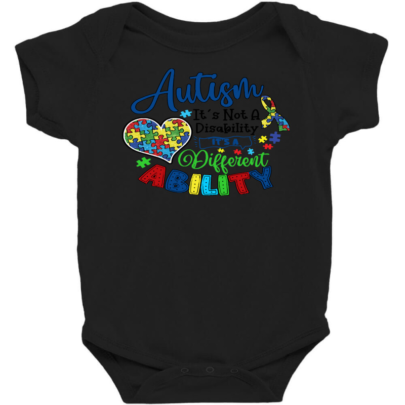 Autism T  Shirt Autism Its Not A Disability Its A Different Ability T Baby Bodysuit by larkhorse | Artistshot