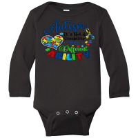 Autism T  Shirt Autism Its Not A Disability Its A Different Ability T Long Sleeve Baby Bodysuit | Artistshot