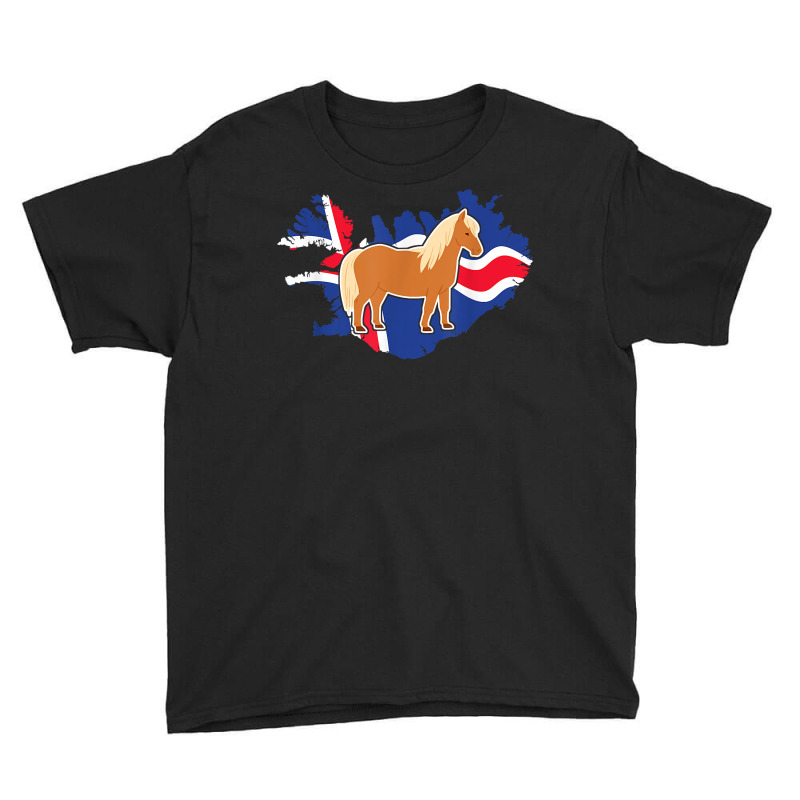 Icelandic Horse Iceland Pony Riding Flags Banner Retro T Shirt Youth Tee by michealamifflin | Artistshot