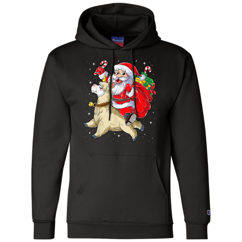 Unicorn Pony Fa La La Llama Christmas Santa Llamacorn Unicorn Girls 7 Champion Hoodie | Artistshot