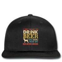 Black And Tan Coonhound Dad Drink Beer Hang With Dog Funny Printed Hat | Artistshot