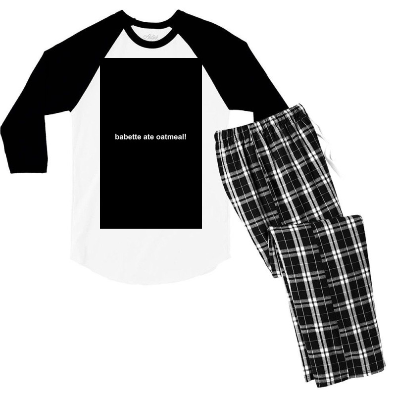 Babette Ate Oatmeal! Gilmore Girls Men's 3/4 Sleeve Pajama Set | Artistshot