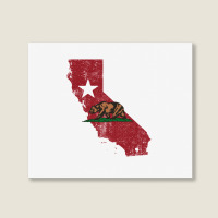 California Map Landscape Canvas Print | Artistshot