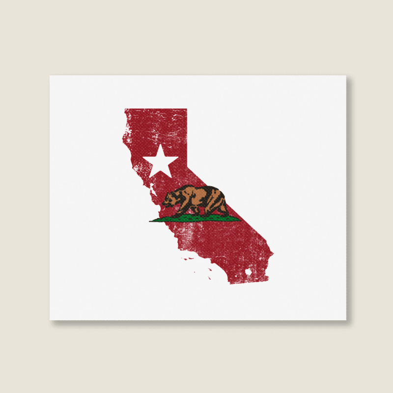 California Map Landscape Canvas Print | Artistshot