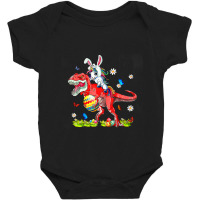 Dinosaur Dinosaur Easter Day Bunny Unicorn Riding Trex Dino Boy Kids Baby Bodysuit | Artistshot