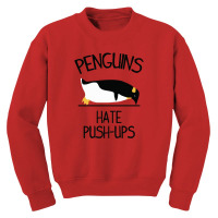 Penguin Hates Push Ups Youth Sweatshirt | Artistshot