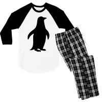 Penguin Silhouette Funny Cute Animal Men's 3/4 Sleeve Pajama Set | Artistshot