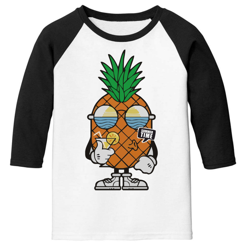 Pineapple Summer Funny Youth 3/4 Sleeve by heart eye | Artistshot