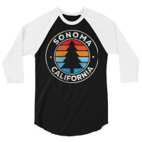 Sonoma California Ca Vintage Graphic Retro 70s T Shirt 3/4 Sleeve Shirt | Artistshot