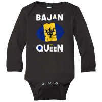 Womens Bajan Queen Shirt Barbados Flag Lips Barbadian Pride T Shirt Long Sleeve Baby Bodysuit | Artistshot