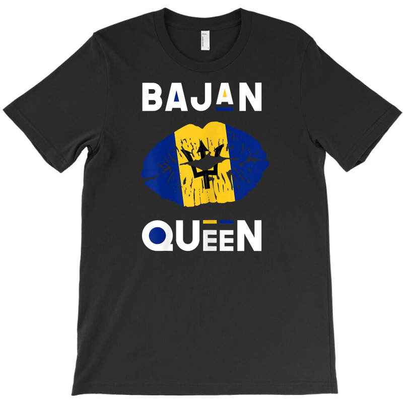 Womens Bajan Queen Shirt Barbados Flag Lips Barbadian Pride T Shirt T-shirt | Artistshot