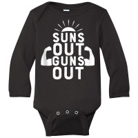 Suns Out Guns Out Funny Beach Summer Vacation For Men Women Tank Top Long Sleeve Baby Bodysuit | Artistshot