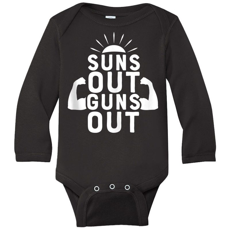 Suns Out Guns Out Funny Beach Summer Vacation For Men Women Tank Top Long Sleeve Baby Bodysuit by kadrienstang | Artistshot