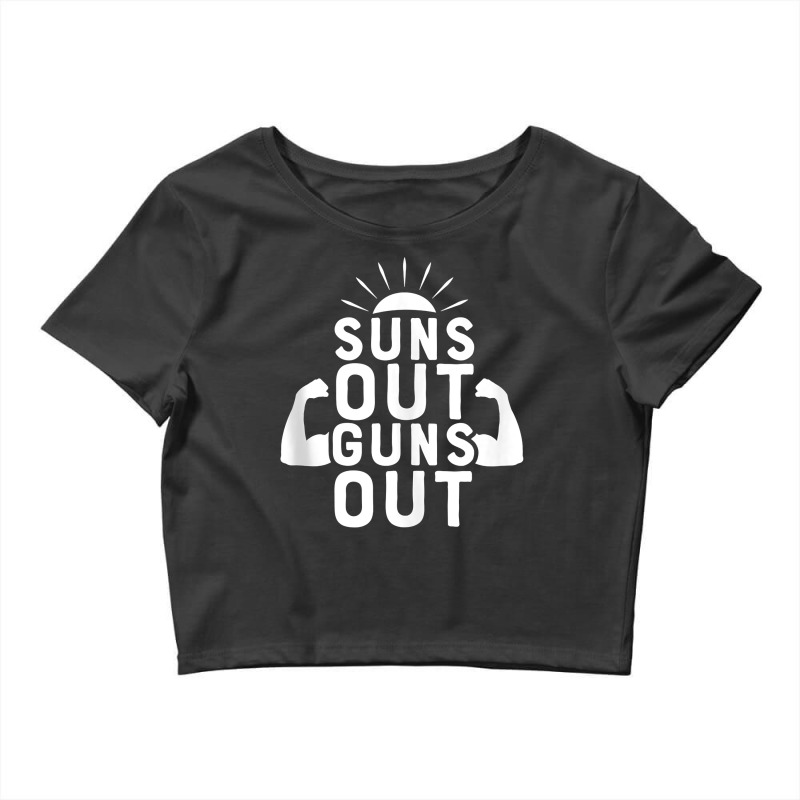 Suns Out Guns Out Funny Beach Summer Vacation For Men Women Tank Top Crop Top by kadrienstang | Artistshot