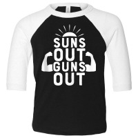 Suns Out Guns Out Funny Beach Summer Vacation For Men Women Tank Top Toddler 3/4 Sleeve Tee | Artistshot