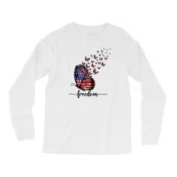 America Freedom Butterfly American Flag 4th Of July Patriot T Shirt Long Sleeve Shirts | Artistshot