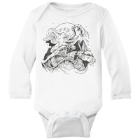 Japanese Wave Elephant Nature Landscape Aesthetic Graphic T Shirt Long Sleeve Baby Bodysuit | Artistshot