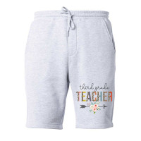 Third Grade Teacher Leopard Teacher's Day Back To School T Shirt Fleece Short | Artistshot