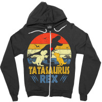 Tata Saurus T Rex Dinosaur Tata 2 Kids Family Matching T Shirt Zipper Hoodie | Artistshot