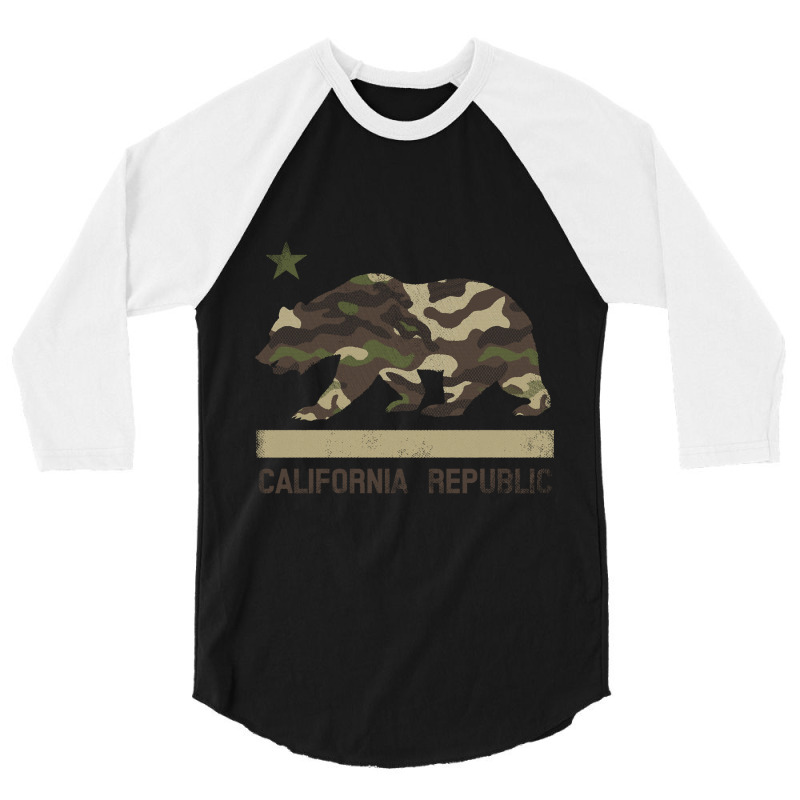 Camoue California Republic Flag Bear Star Cali La T 3/4 Sleeve Shirt by Binhthai9809 | Artistshot