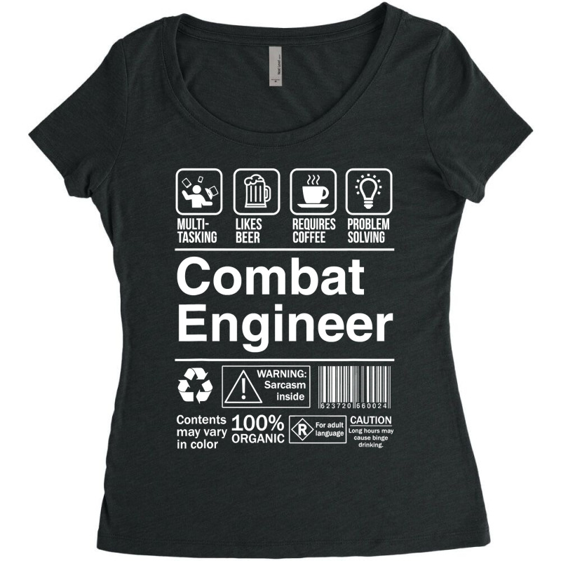 Combat Engineer Product Label Women's Triblend Scoop T-shirt by Binhthai9809 | Artistshot