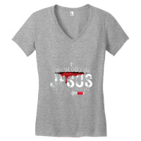 The Blood Of Jesus Is My Vaccine Christian Anti Vaccine Pullover Women's V-neck T-shirt | Artistshot