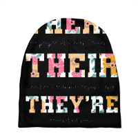 There Their They're English Grammar Teacher Funny Quotes Baby Beanies | Artistshot