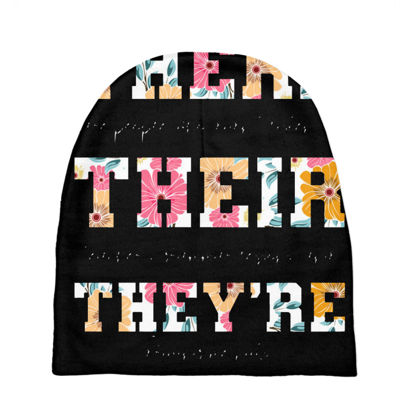 There Their They're English Grammar Teacher Funny Quotes Baby Beanies by celanasubek | Artistshot