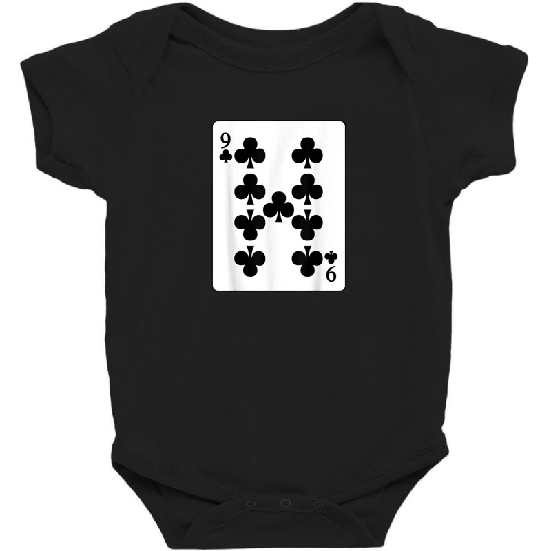 Nine Of Clubs Playing Card T Shirt Poker Player Costume Baby Bodysuit by tahanemosi | Artistshot